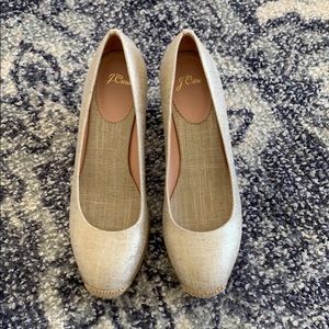 J. Crew Metallic Espadrilles (size 10)